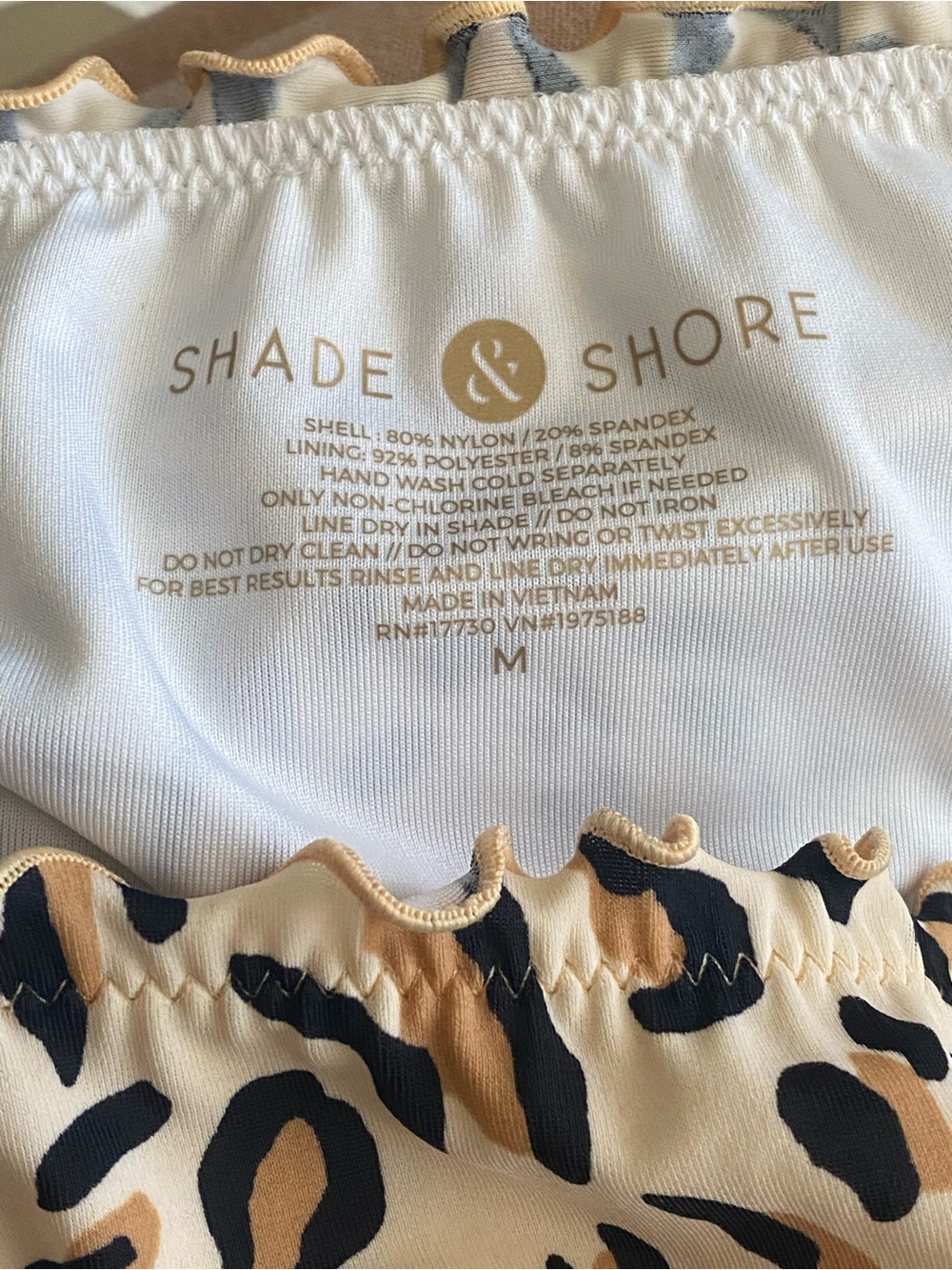 NWOT Leopard Print Ruffle Bikini Bottom - Tan - Picture 4 of 4